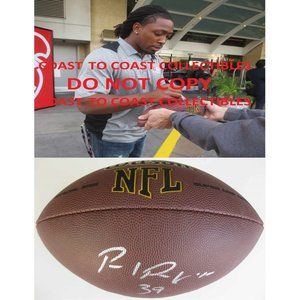 PAUL PERKINS,NEW YORK GIANTS,UCLA,SIGNED,AUTOGRAPHED,NFL FOOTBALL,COA,PROOF
